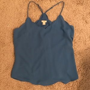 J. Crew Scallop Spaghetti Strap Top